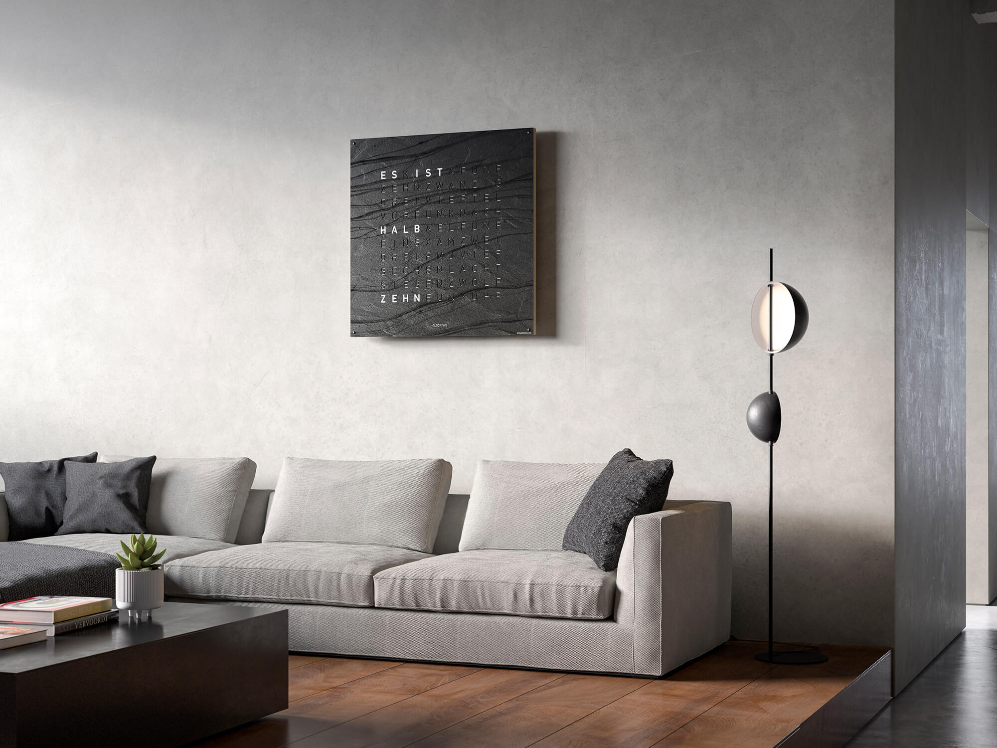 QLOCKTWO Earth 90 Creators Edition Metamorphite Wall Clock Watch - Image 4