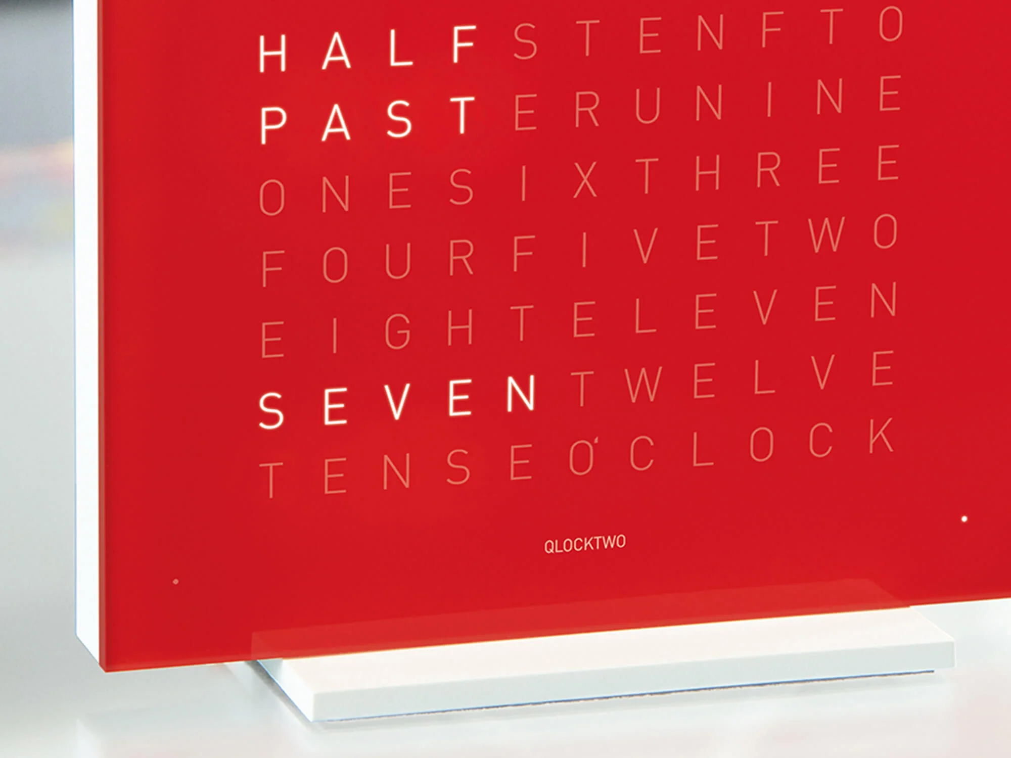 QLOCKTWO Earth 13.5 Pure Cherry Cake Table Clock Watch - Image 5