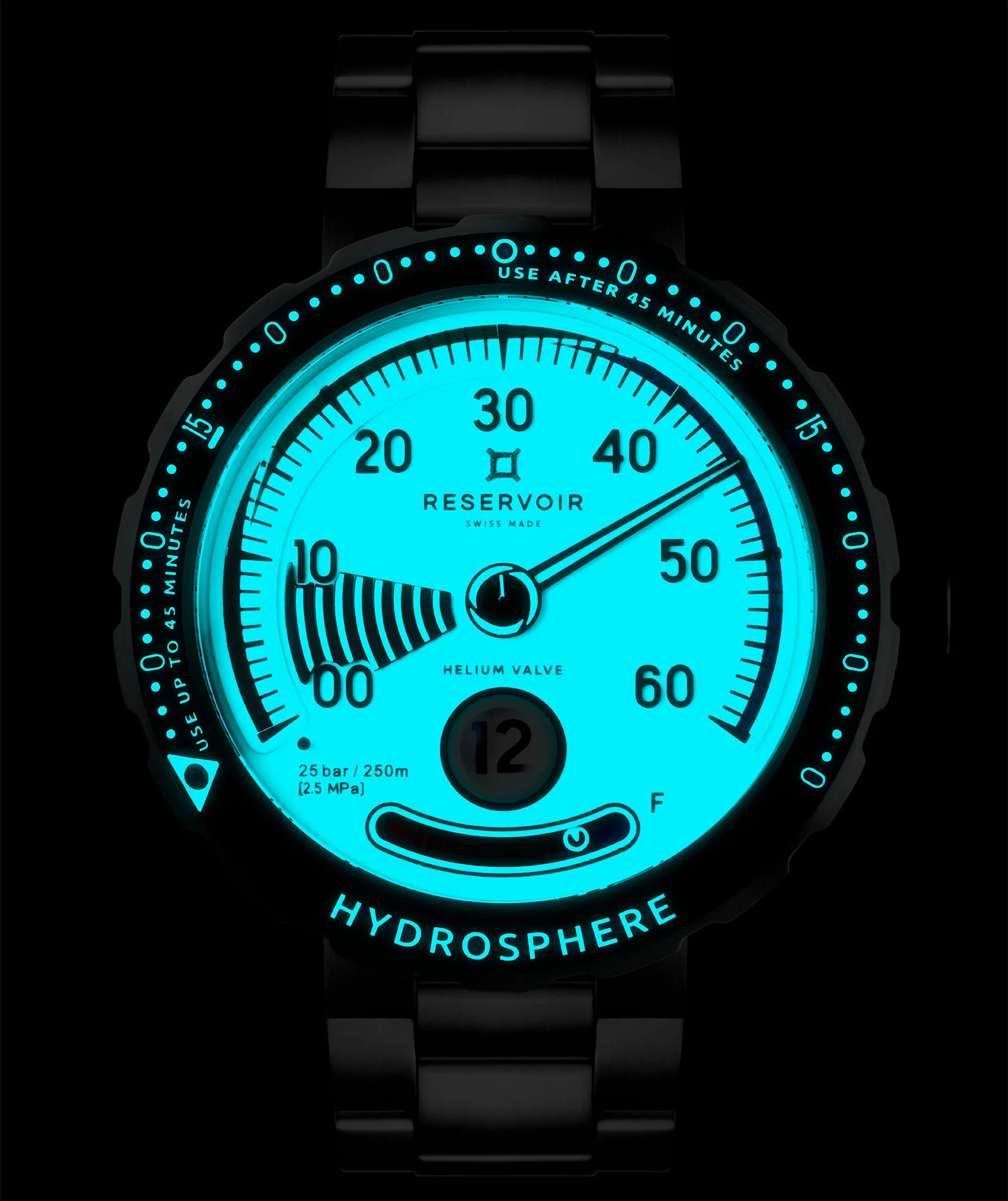 Reservoir Hydrosphere Air Gauge Bracelet Watch - Image 4