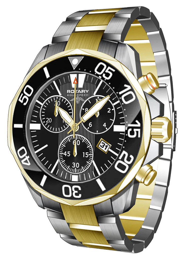 Rotary Watch Aquaspeed Gents Steel Bracelet