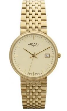 Rotary Watch Elite Gents 9ct Gold Case Watch