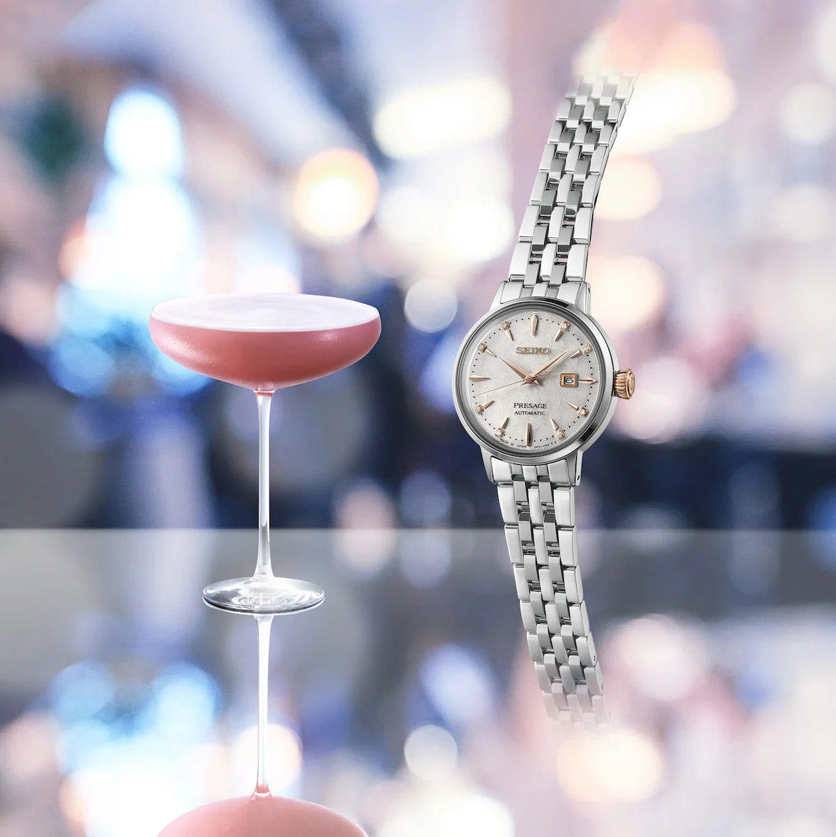 Seiko Presage Cocktail Time Clover Club Diamond Twist Watch - Image 3