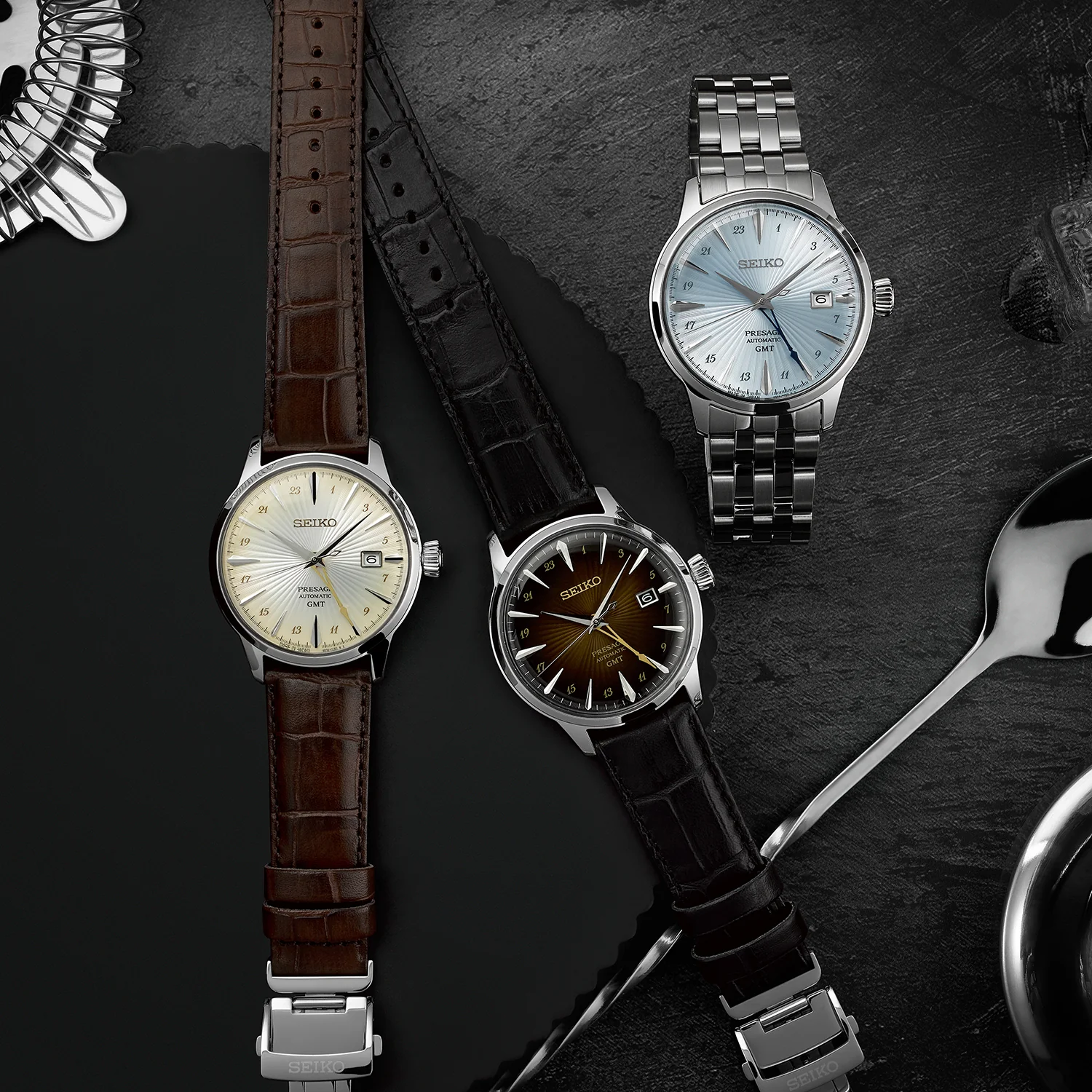 Seiko Presage Cocktail Time Skydiving GMT Watch - Image 5