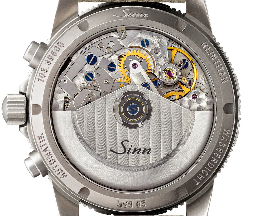 Sinn 103 Ti Ar Titanium Alligator Black White Stitch Watch - Image 3
