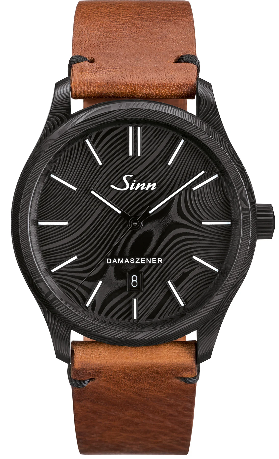 Sinn Watch 1800 S Damascus Steel Limited Edition Tan Leather