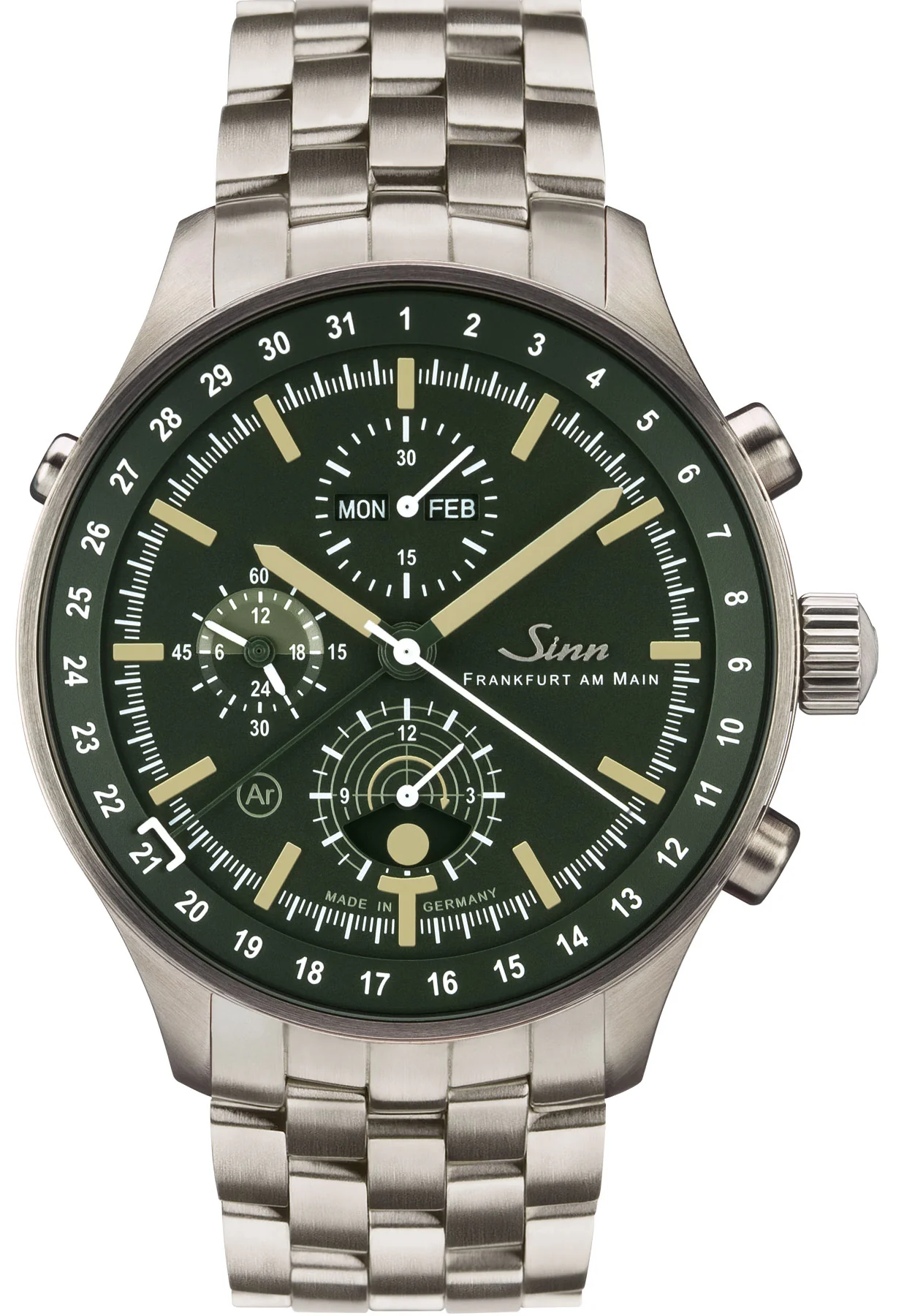 Sinn 3006 Hunting Fine Link Bracelet Watch