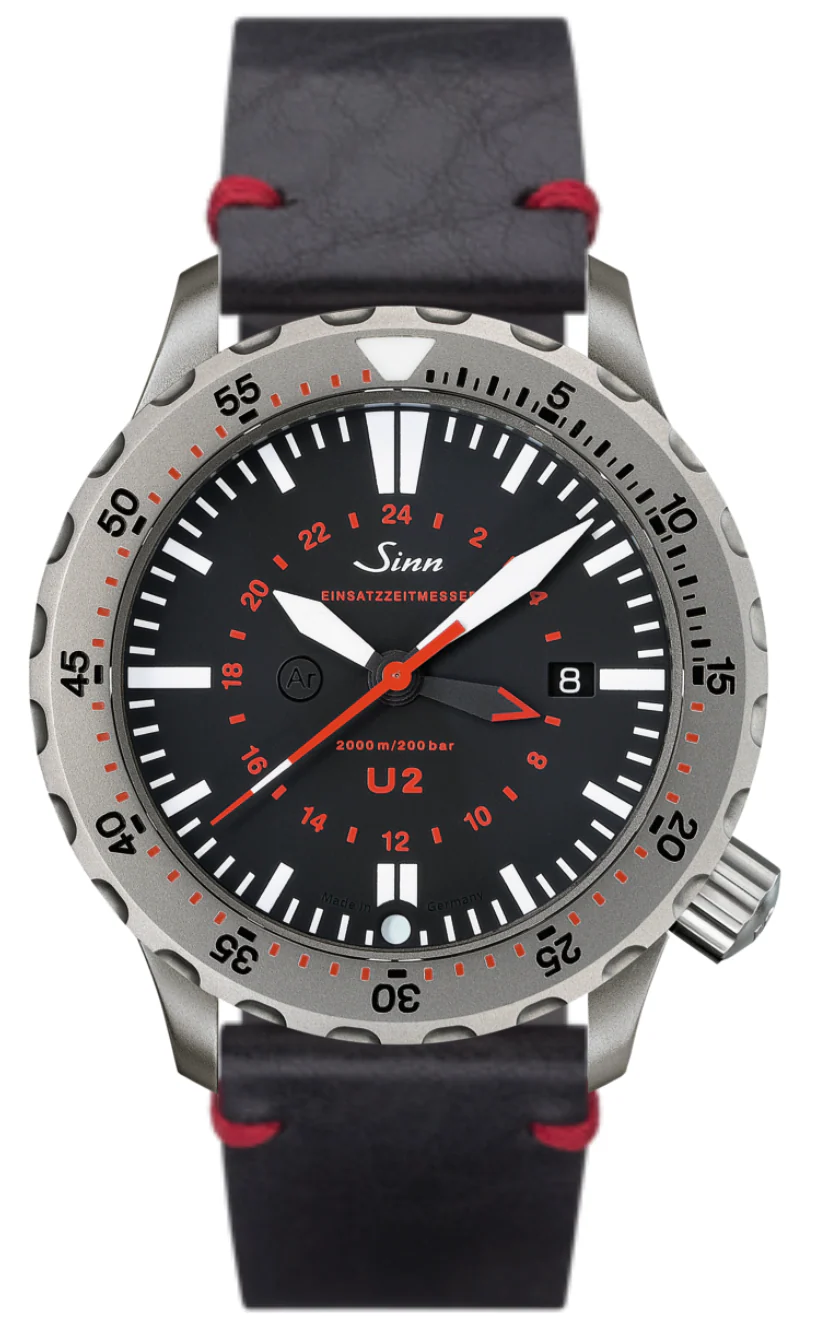 Sinn U2 EZM 5 Vintage Black With Red Watch