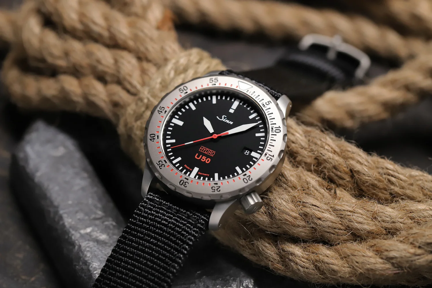 Sinn U50 Hydro Silicone Black Watch - Image 6