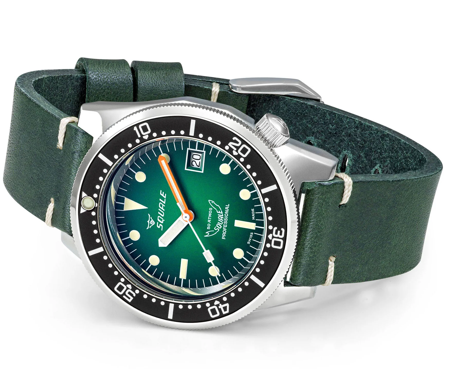 Squale 1521 Green Ray Watch - Image 4