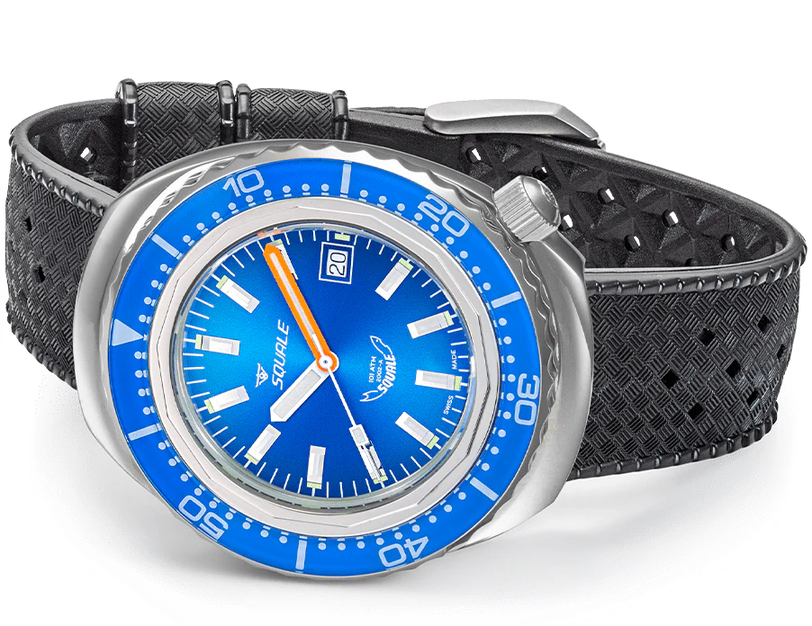 Squale 2002 Blue Rubber Watch - Image 3