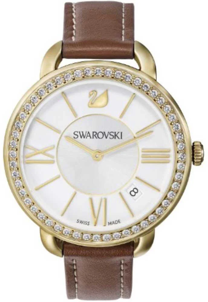 Swarovski Watch Aila Day Brown Yellow Gold Tone