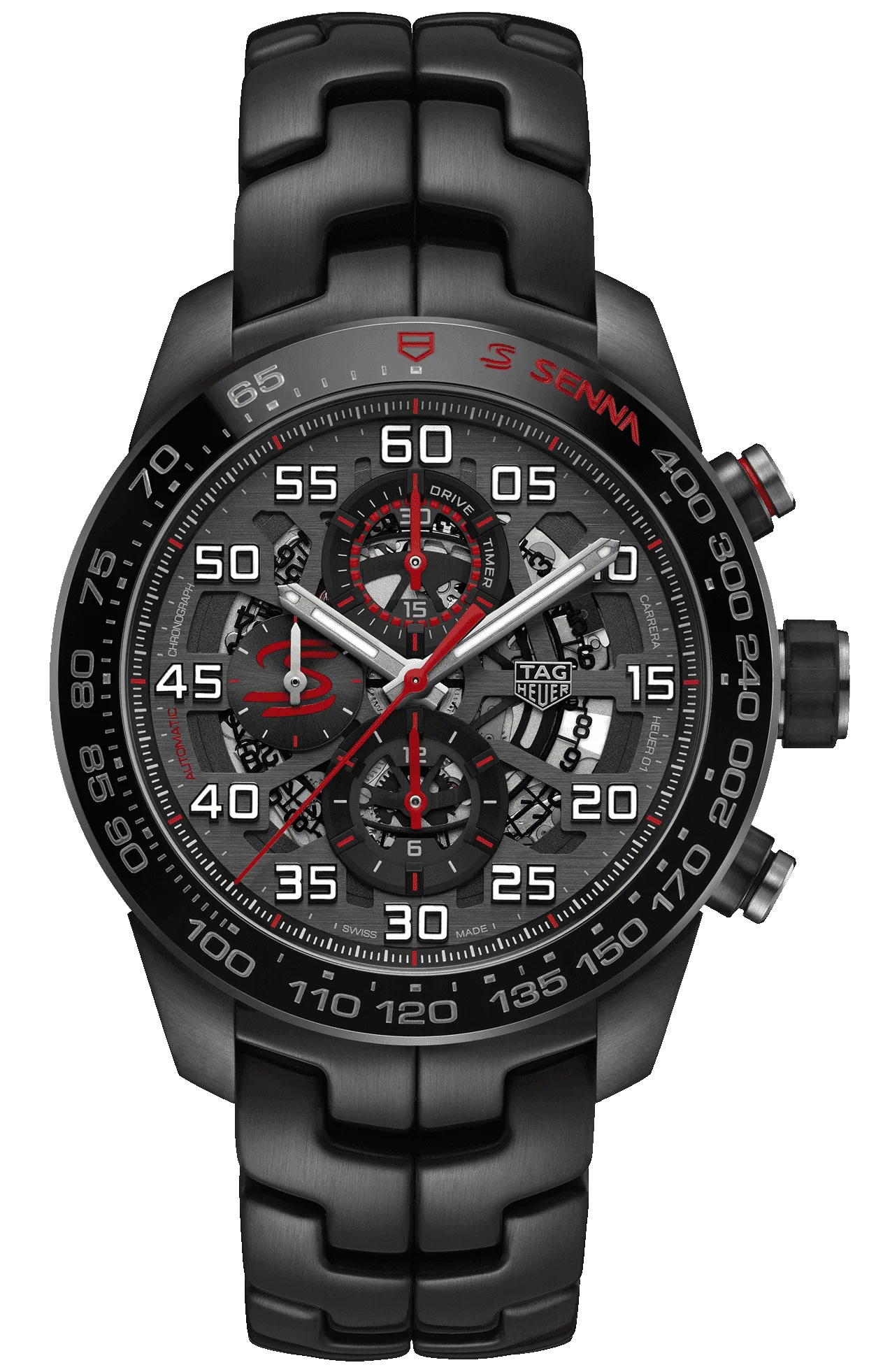 TAG Heuer Watch Carrera Calibre Heuer 01 Senna Special Edition