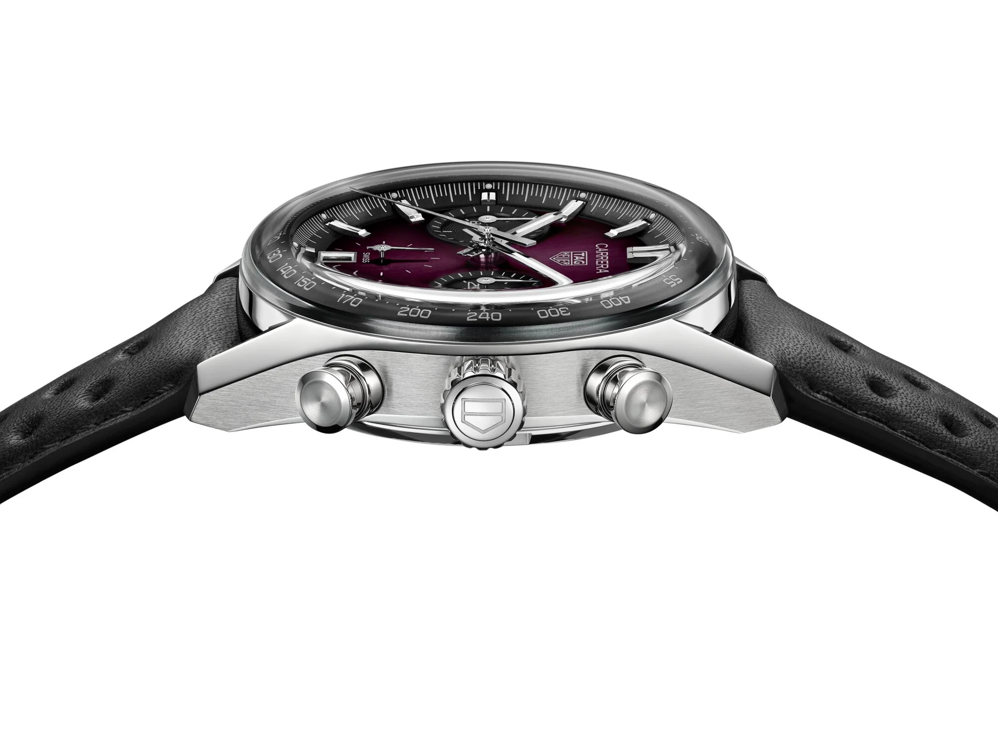 TAG Heuer Carrera Chronograph Sunray Brushed Purple Watch - Image 5