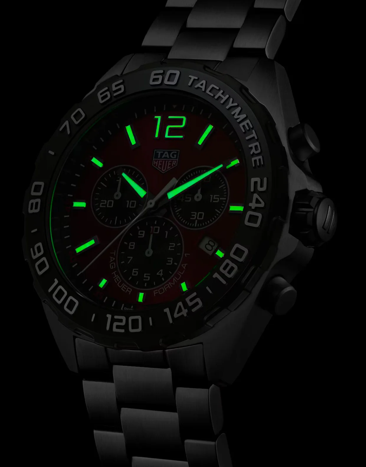 TAG Heuer Formula 1 Chronograph Green Bracelet Watch - Image 2