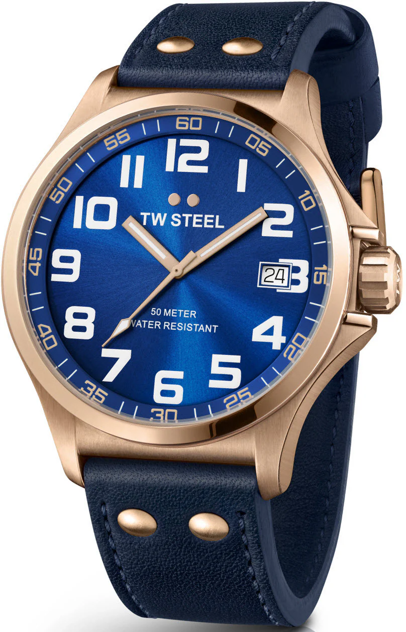 TW Steel Watch Pilot Rose Gold PVD 45mm
