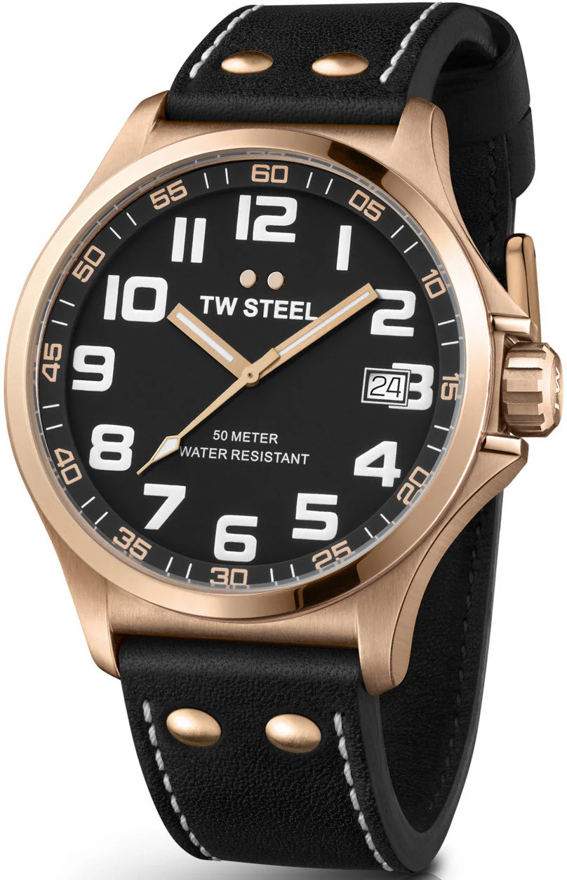 TW Steel Watch Pilot Rose Gold PVD 45mm