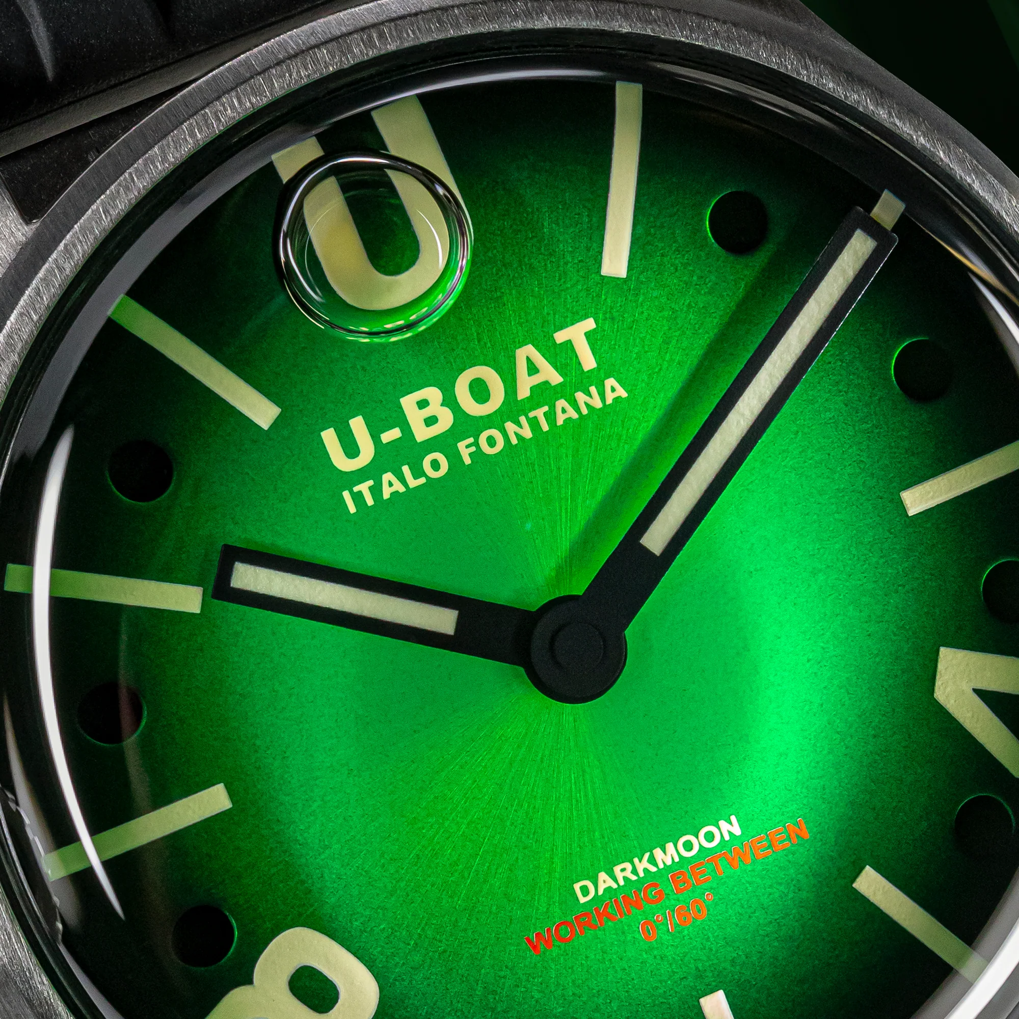 U-Boat Darkmoon  41.5mm Green SS Soleil Watch - Image 4
