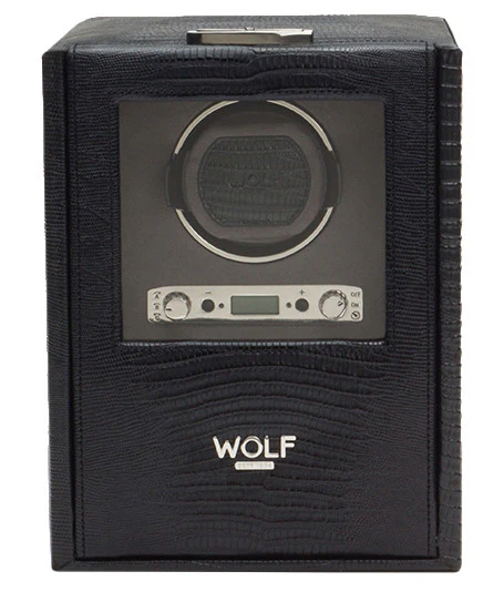 Wolf Watch Winder Blake Single And Storage Black Lizard - Image 3