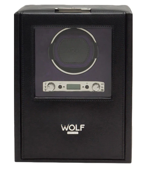 WOLF Watch Winder Blake Single And Storage Black Pebble - Image 3