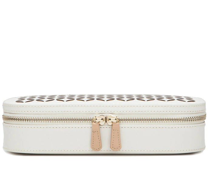 Wolf Jewellery Case Chloe Zip Cream - Image 2