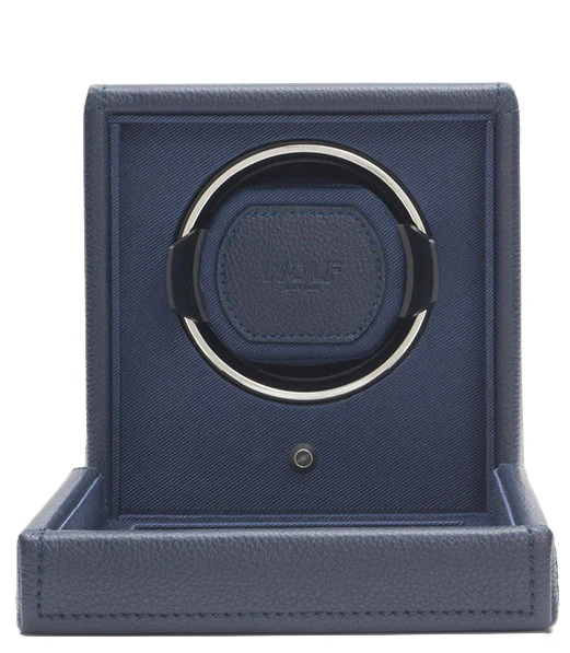 WOLF Watch Winder Cubs Single With Cover Navy - Image 2