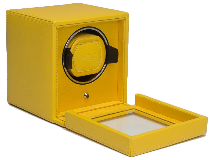 WOLF Watch Winder Cubs Single With Cover Yellow - Image 4