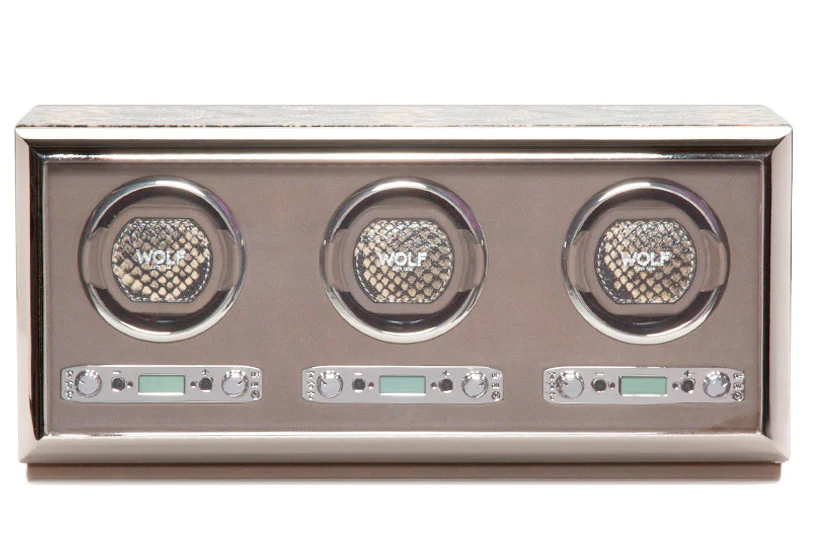 WOLF Watch Winder Exotic Triple Tan - Image 4