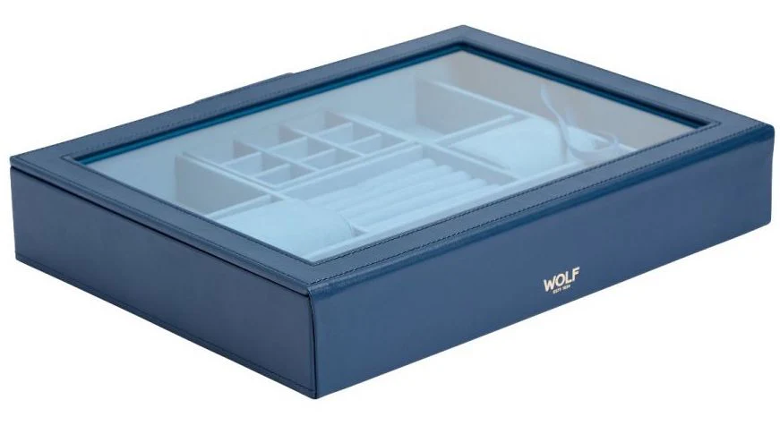 WOLF Jewellery Box Sophia With Window Indigo - Image 5