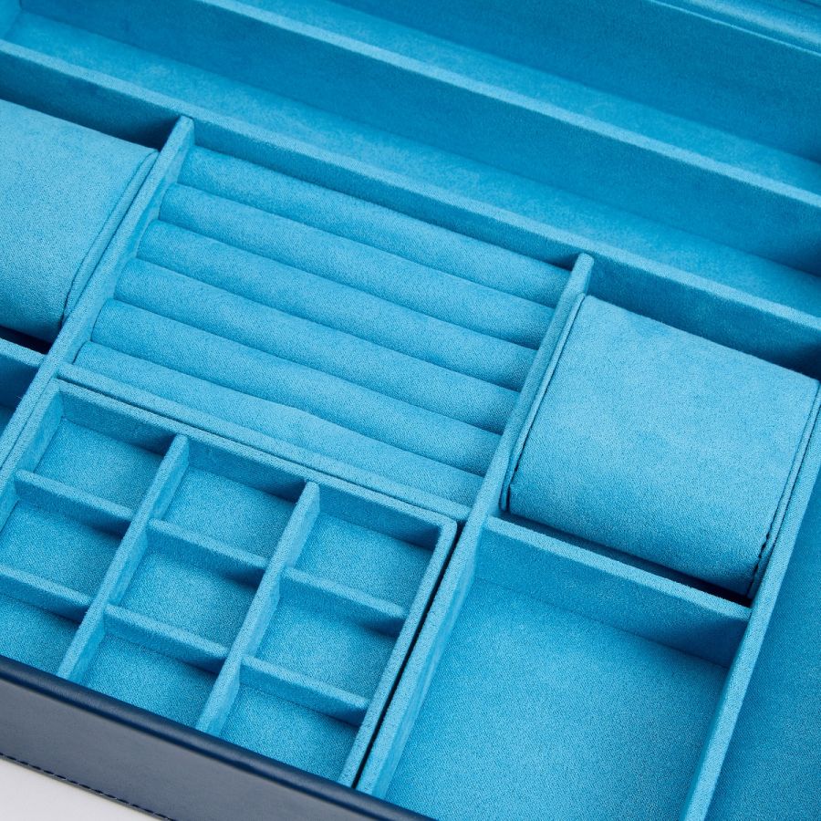 WOLF Jewellery Box Sophia With Window Indigo - Image 6