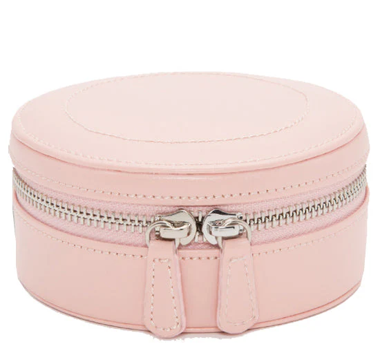 WOLF Jewellery Case Sophia Mini Zip Rose Quartz - Image 2