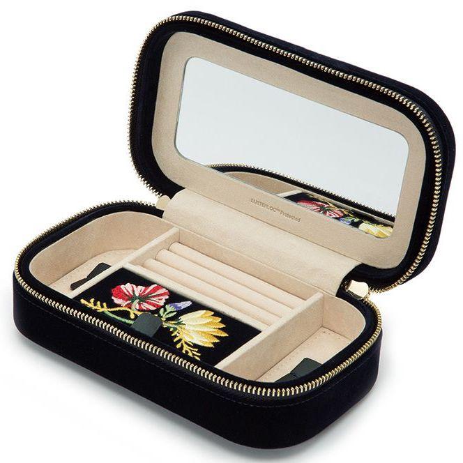 WOLF Jewellery Travel Case Zoe Zip Indigo