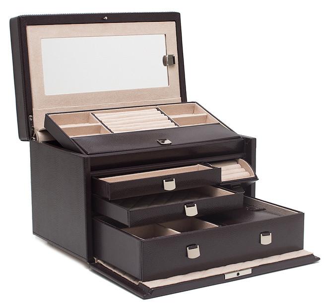 WOLF Jewellery Box London Medium Cocoa