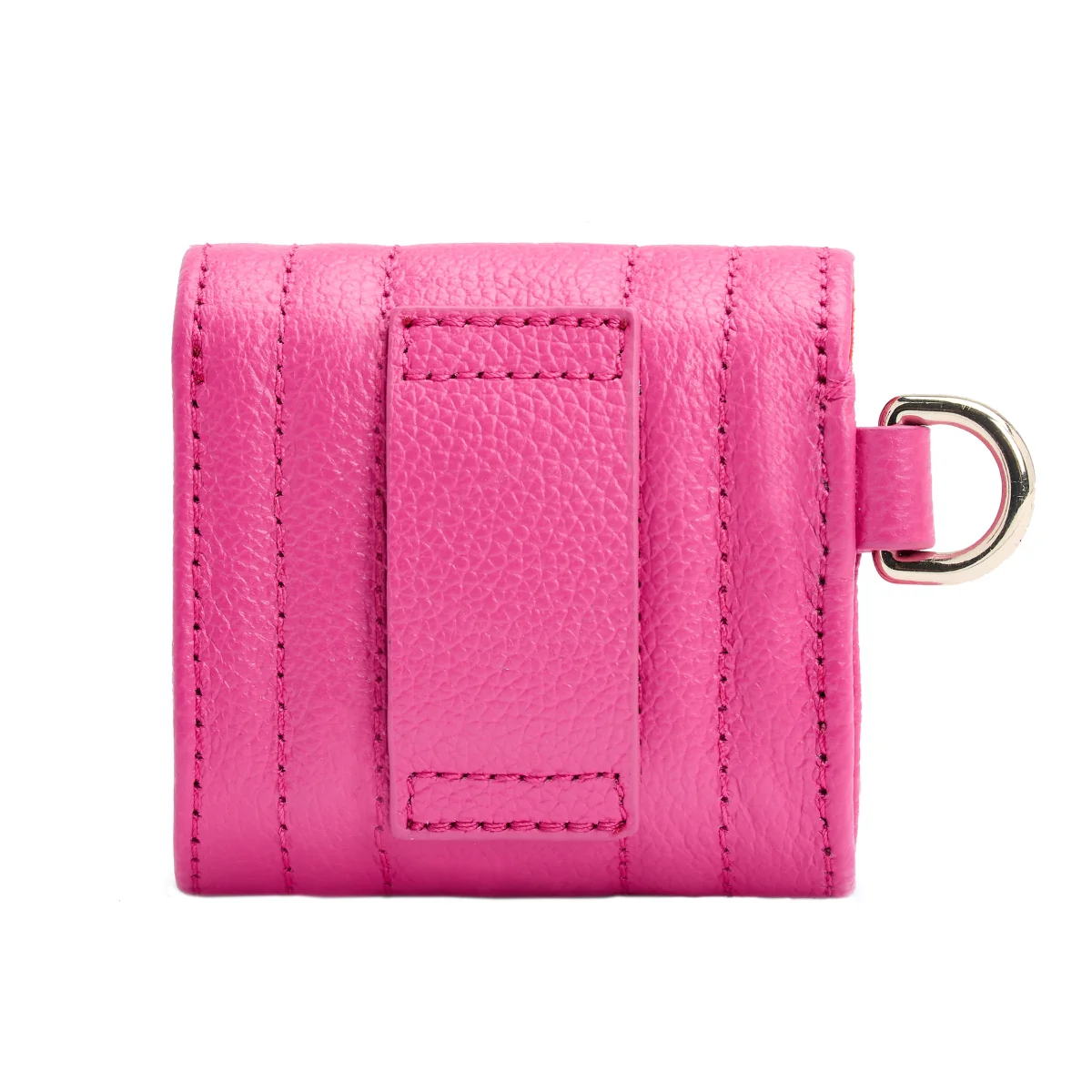 Wolf Mimi Collection Leather Pink Earpods Case with Wristlet - Image 3
