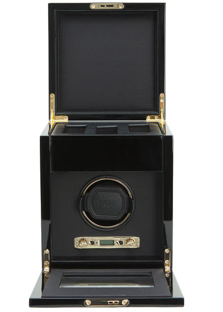 WOLF Watch Winder Savoy Single With Storage Burl - Image 2