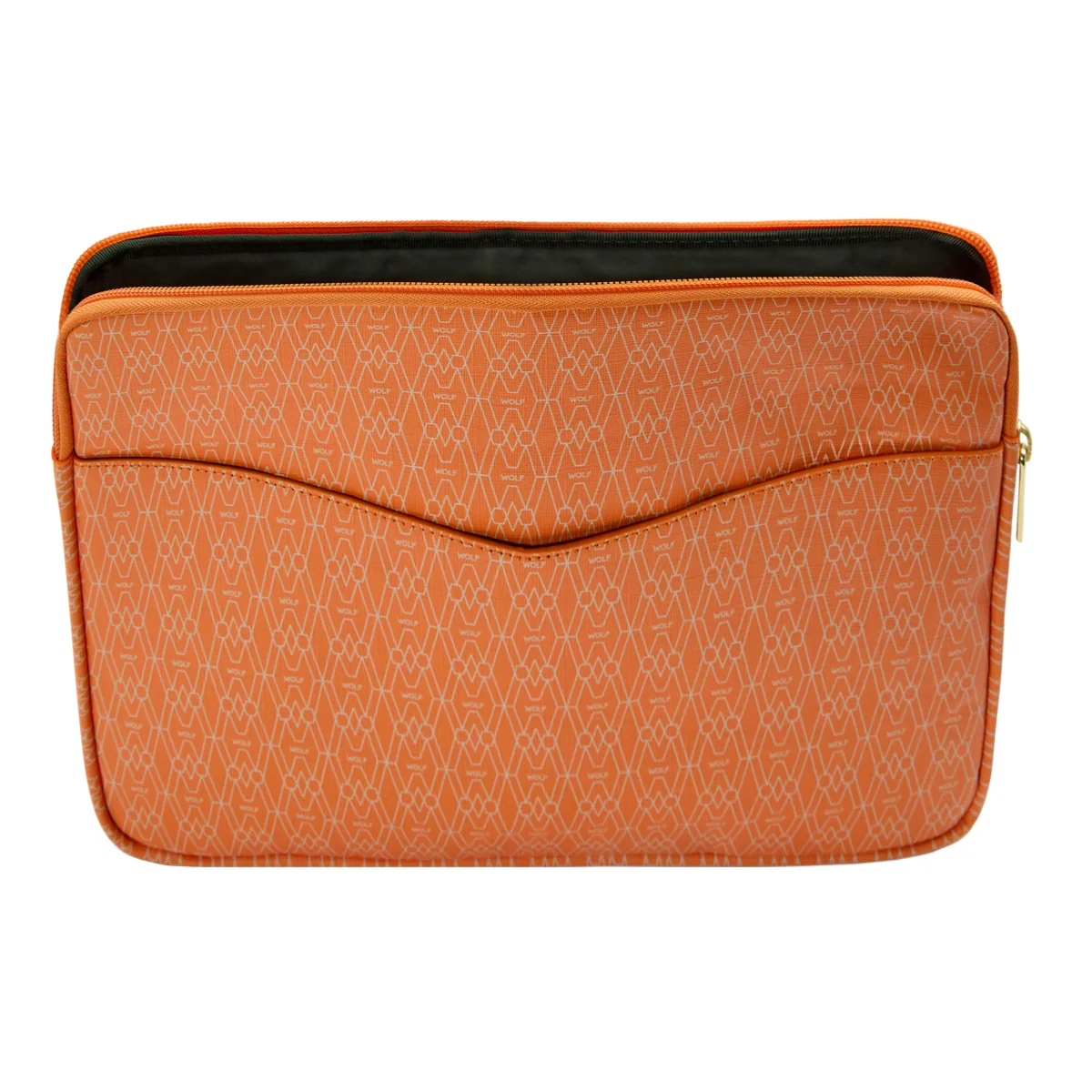 Wolf Signature Vegan Collection Orange Laptop Zip Case - Image 3