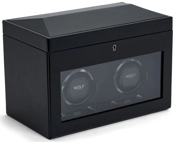 WOLF Watch Winder British Racing Black Double Storage - Image 2