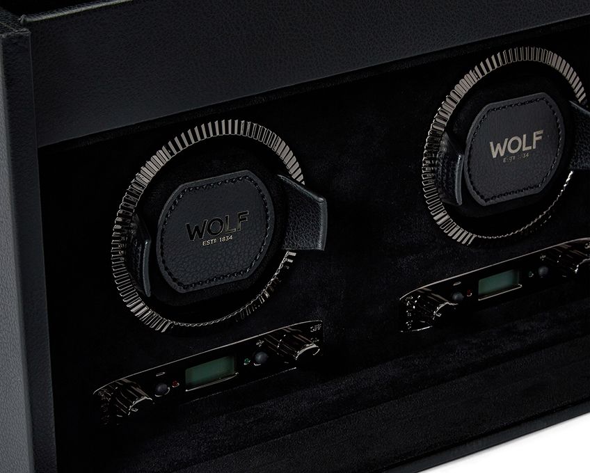 WOLF Watch Winder British Racing Black Double Storage - Image 4