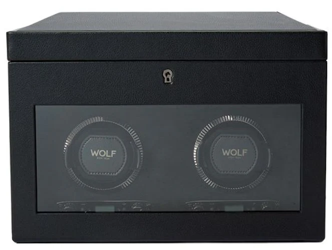 WOLF Watch Winder British Racing Black Double Storage - Image 7