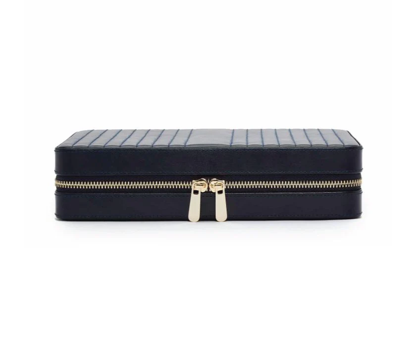 WOLF Jewellery Case Maria Zip Large Navy - Image 5