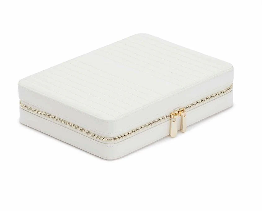 WOLF Jewellery Case Maria Zip Large White - Image 2