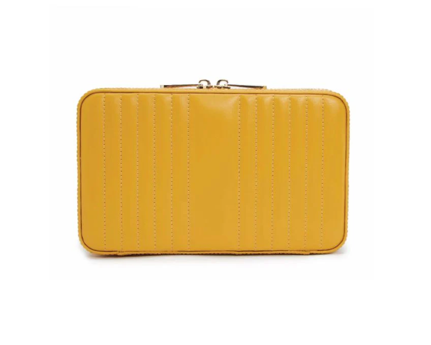 WOLF Jewellery Case Maria Zip Medium Musturd - Image 6