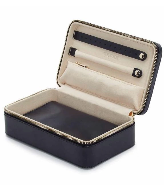WOLF Jewellery Case Maria Zip Medium Navy