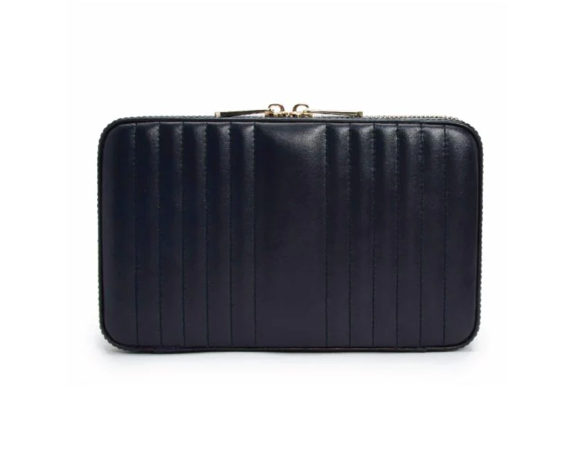 WOLF Jewellery Case Maria Zip Medium Navy - Image 6